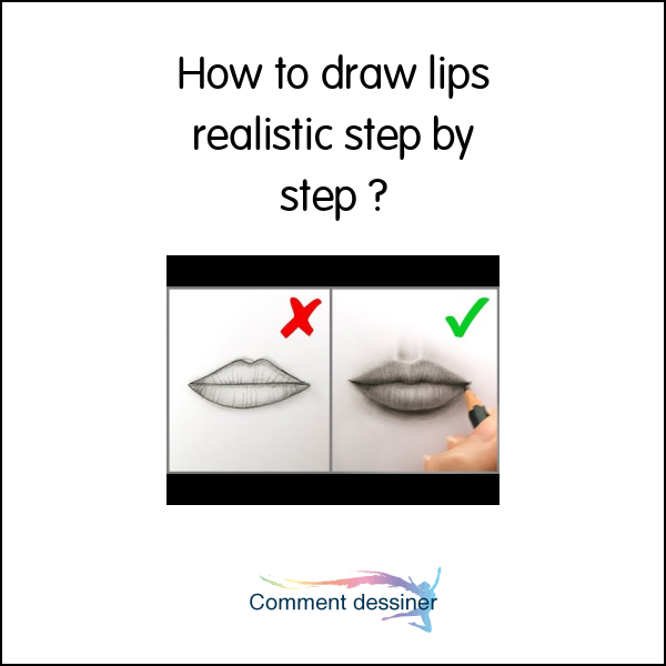 How to draw lips realistic step by step